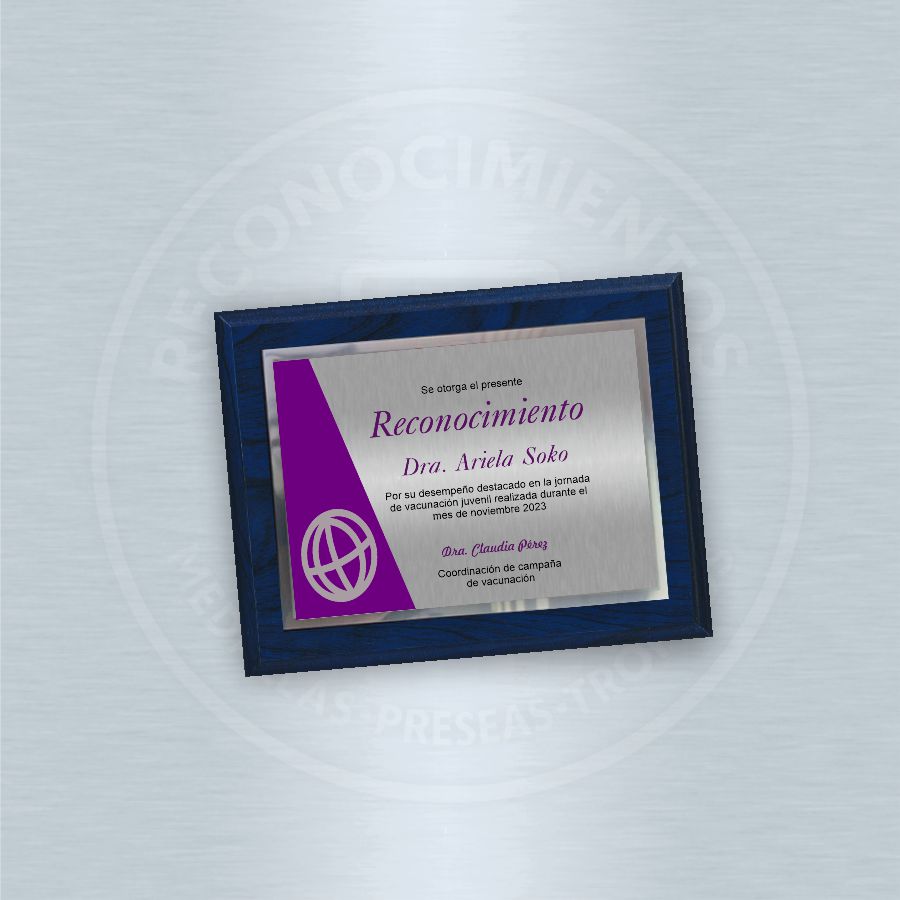 Placa de Madera Azul Navy Natural