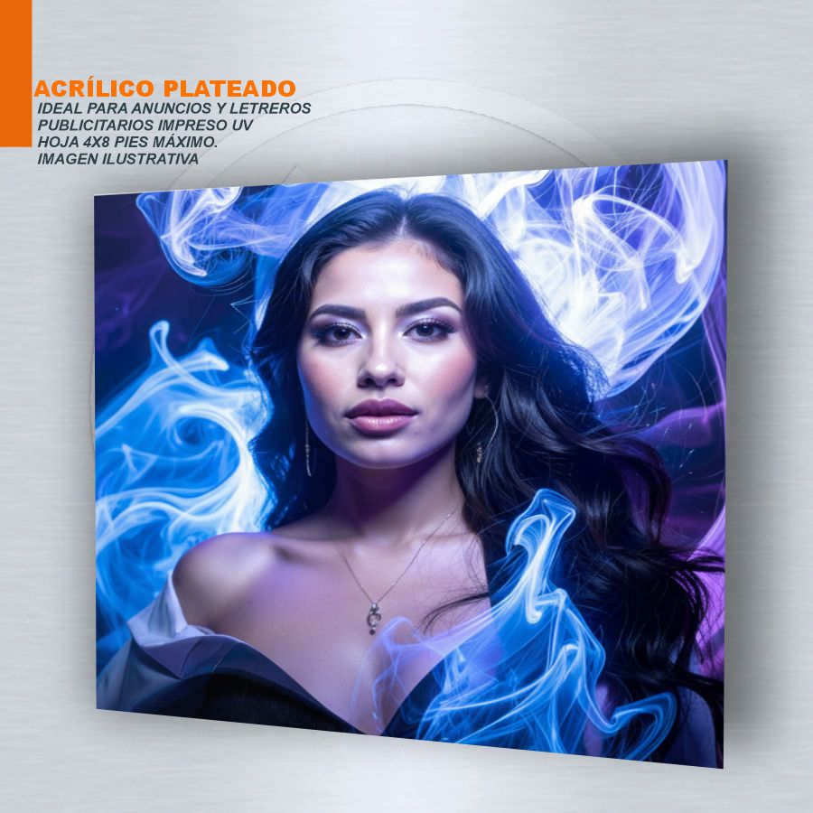 ACRILICO PLATEADO 3MM IMPRESO POR 1 LADO