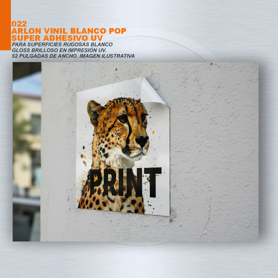 DPF8000 ARLON VINIL BLANCO POP SUPER ADHESIVO UV