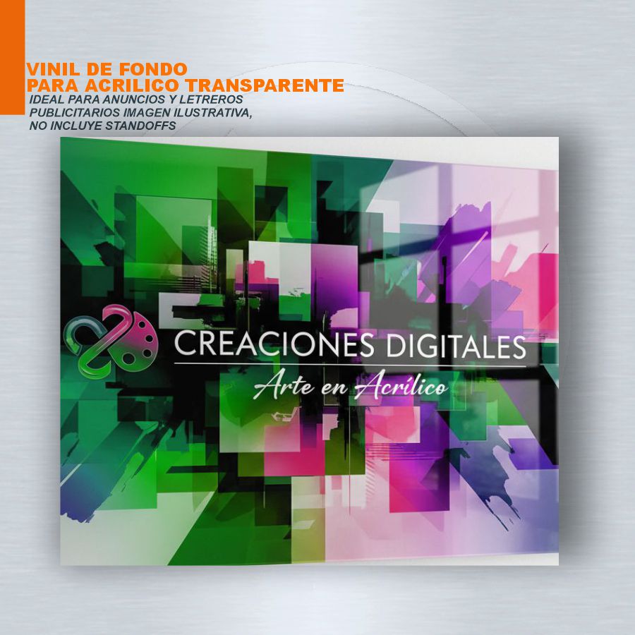 VINIL DE FONDO PARA ACRILICO TRANSPARENTE