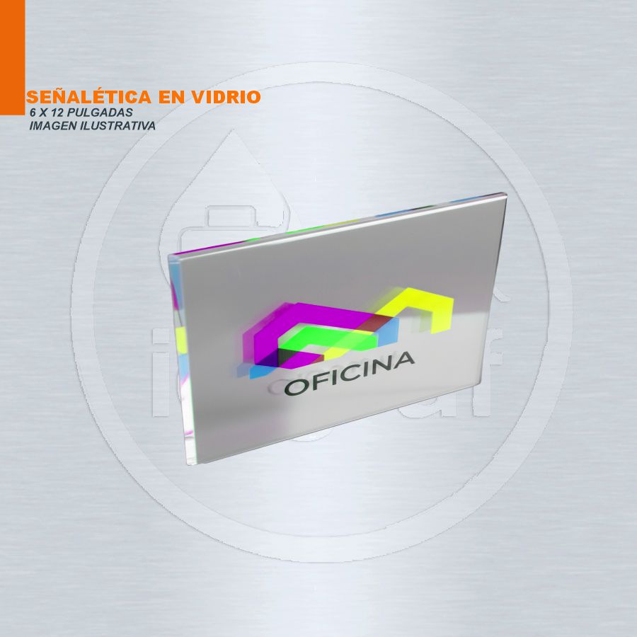 GLASS SIGN 6X12 INCHES