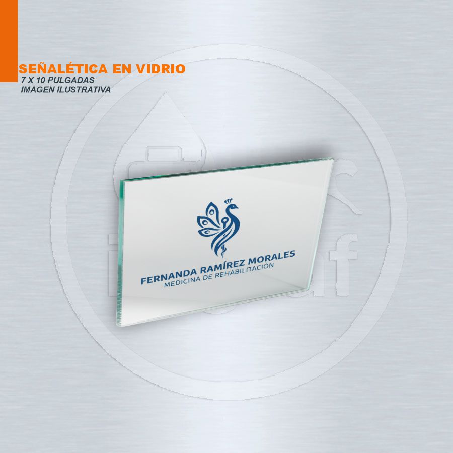 7X10 INCH GLASS SIGNAGE