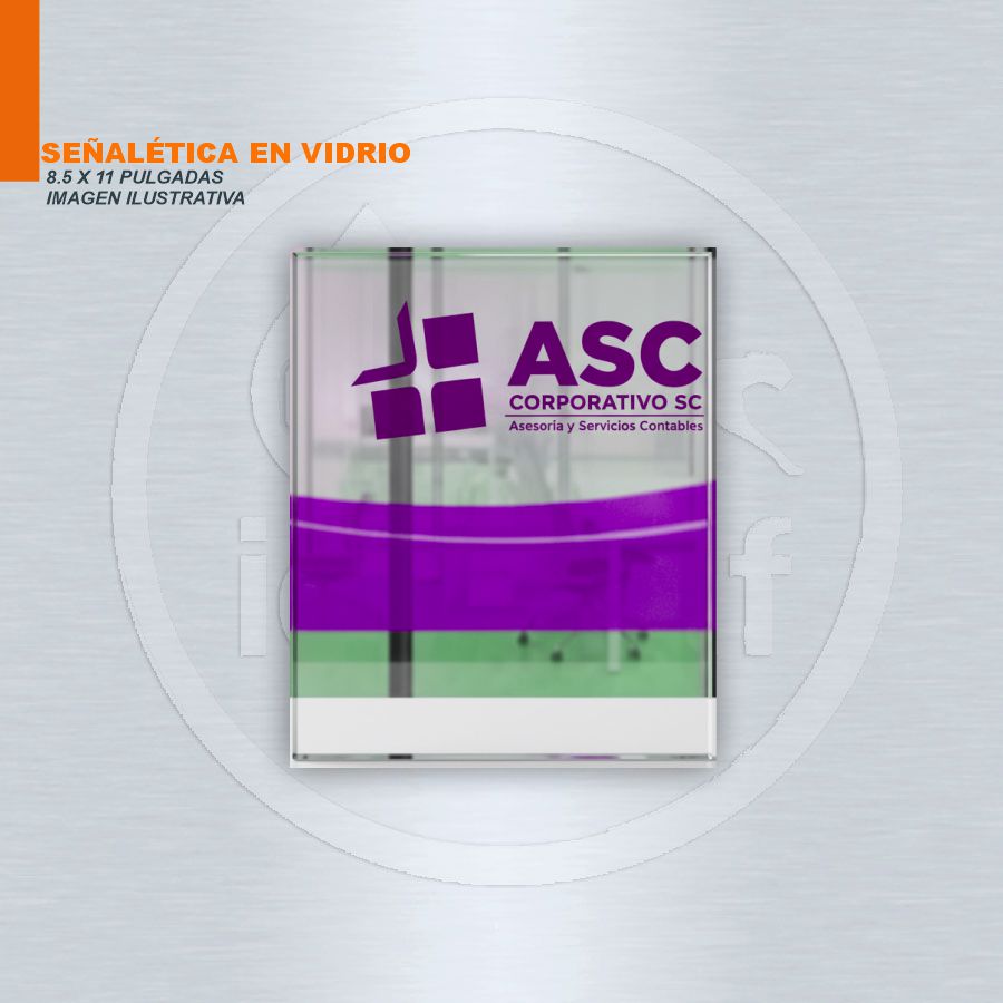 8.5X11 INCH GLASS SIGNAGE