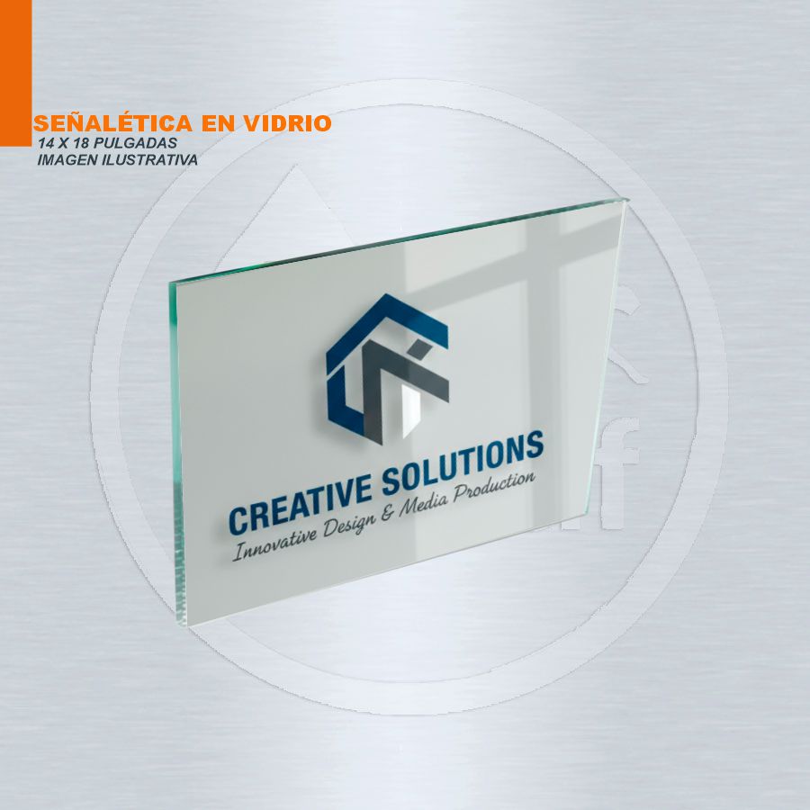 GLASS SIGN 14X18 INCHES