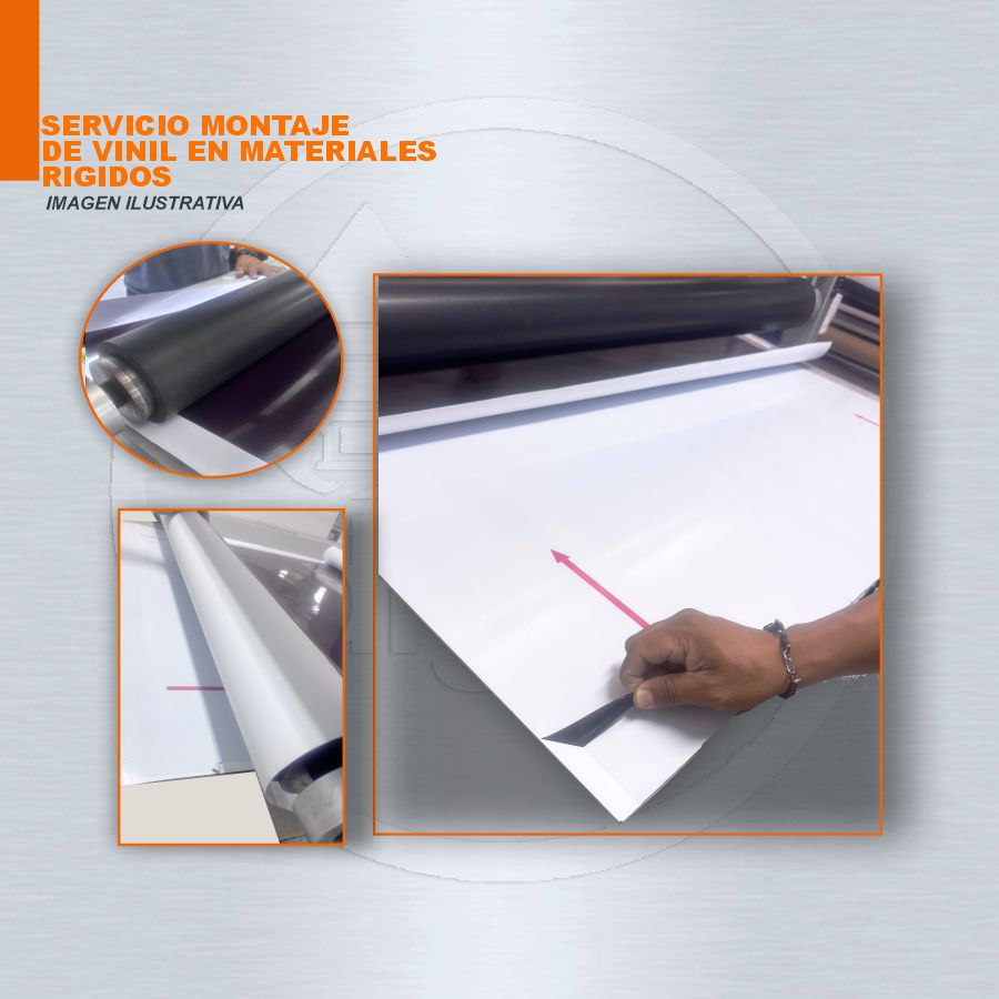 VINYL MOUNTING SERVICE ON RIGID MATERIALS