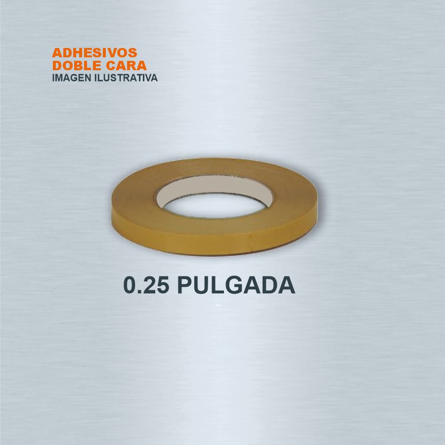 TAPE ADHESIVO DOBLE CARA CAFE 0.25 PULGADAS