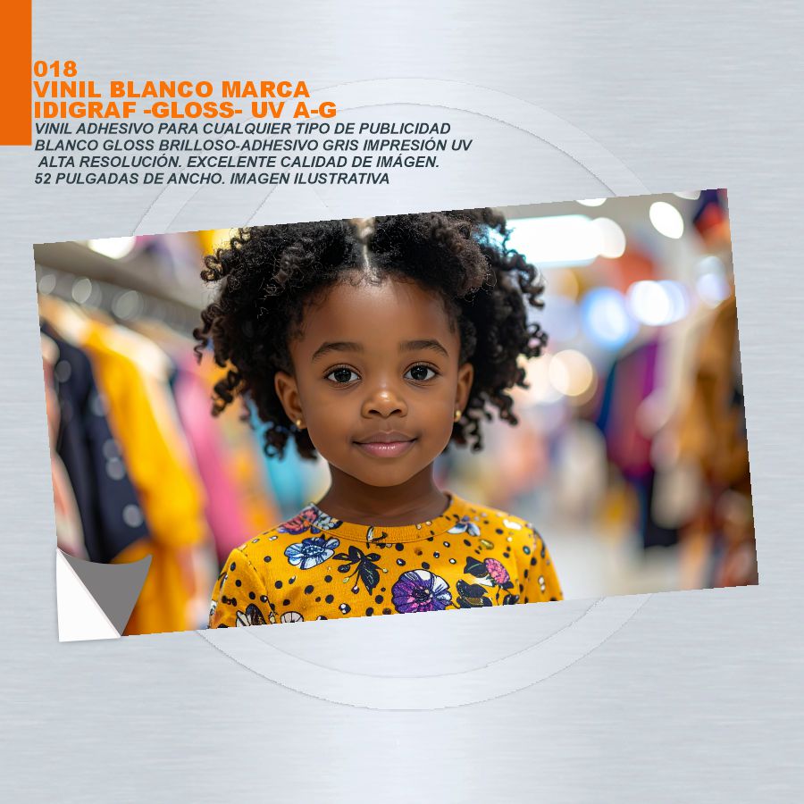 VINIL BLANCO MARCA IDIGRAF -GLOSS- UV A-G