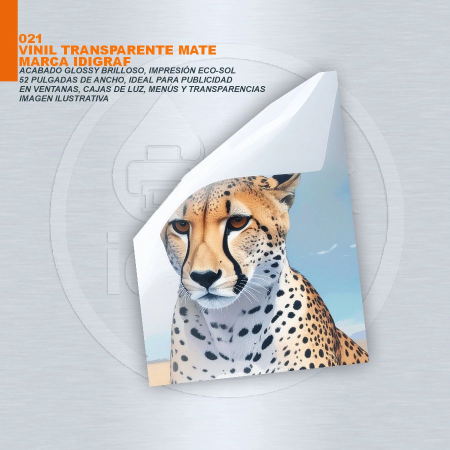 VINIL TRANSPARENTE MARCA IDIGRAF MATE ECO-SOL
