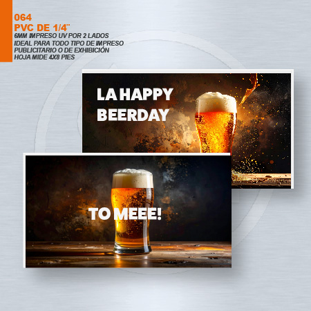 PVC 6 MM IMPRESION 2 LADOS UV