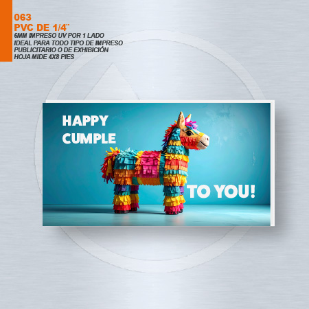 PVC 6MM IMPRESION 1 LADO UV