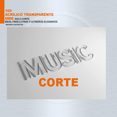ACRILICO TRANSPARENTE 6MM SOLO CORTE