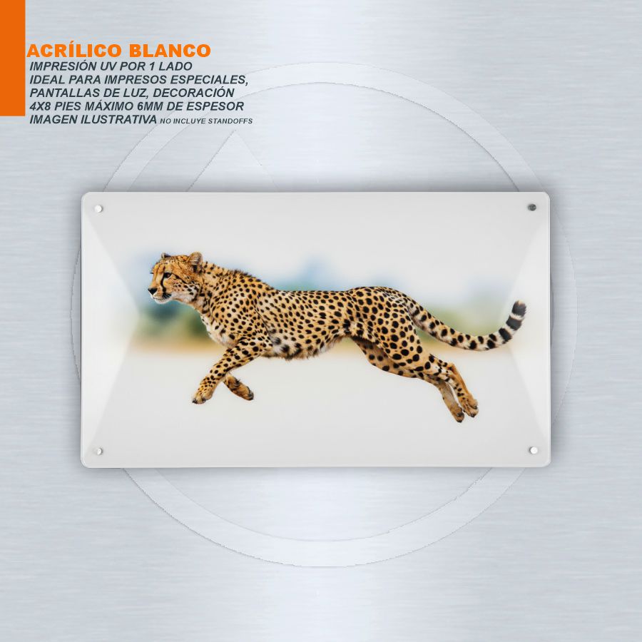 ACRILICO BLANCO 6MM IMPRESO POR 1 LADO UV