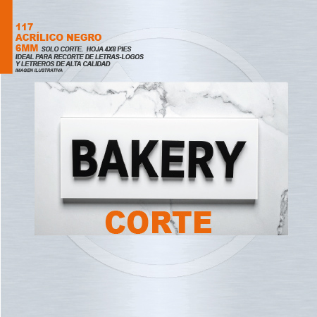 ACRILICO NEGRO 6MM SOLO CORTE