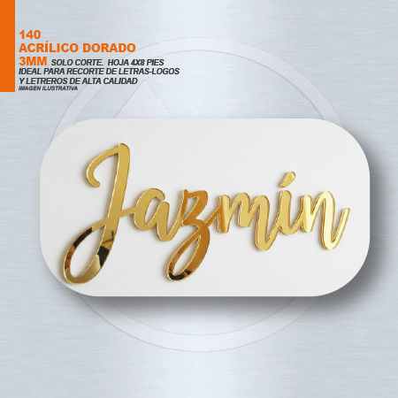 ACRILICO DORADO 3MM SOLO CORTE
