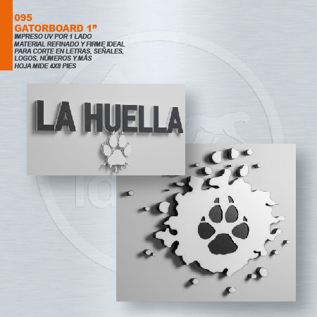 GATORFOAM 1 PULGADA IMPRESO POR 1 LADO UV