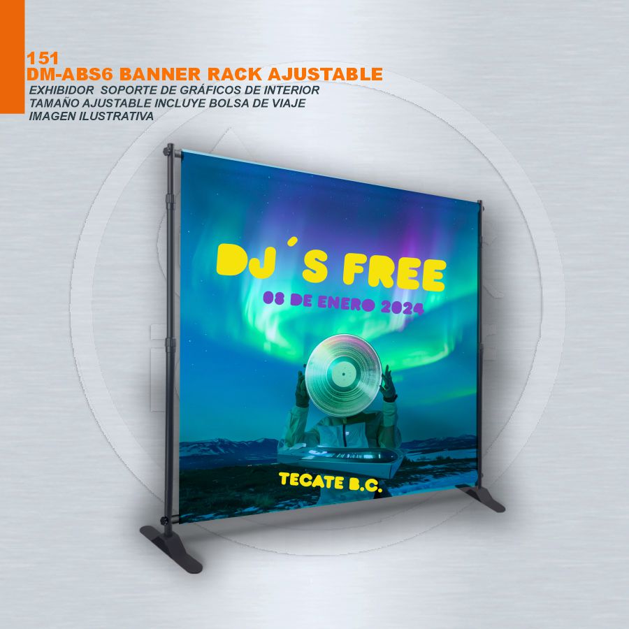 EXHIBIDOR BANNER-RACK AJUSTABLE