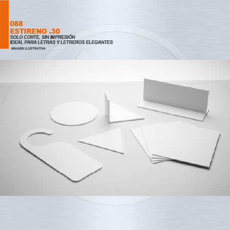 ESTIRENO BLANCO .030 SOLO CORTE