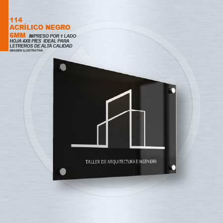ACRILICO NEGRO 3MM IMPRESO POR 1 LADO