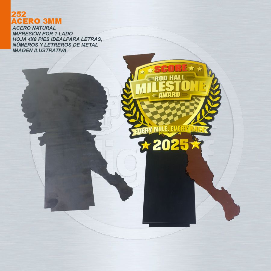 ACERO 3MM IMPRESO POR 1 LADO